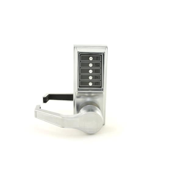 Kaba Left Hand Mechanical Pushbutton Lever Lock Combination Only; 2-3/4in Backset Satin Chrome